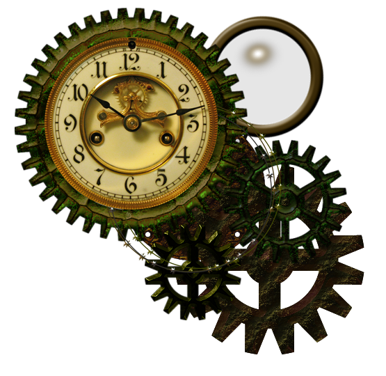 Steampunk Clock Clip Art 555 x 540 Created by Designs by Forte