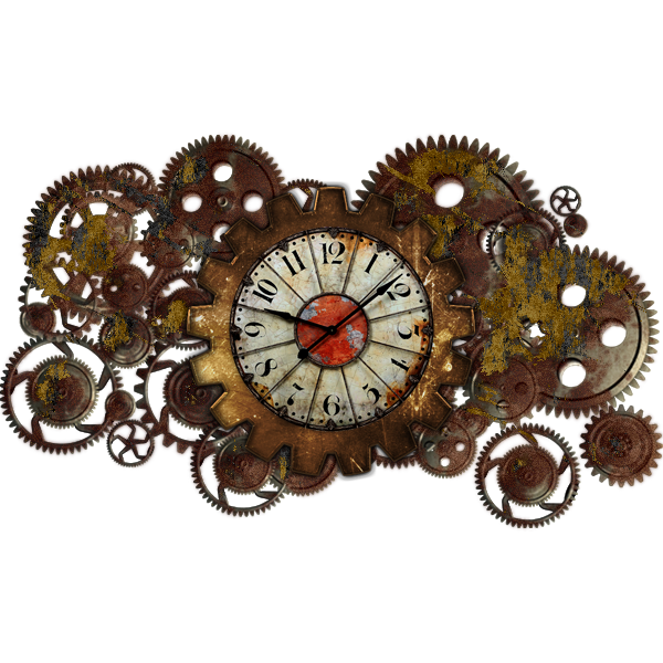 Steampunk Clock Clip Art 600 x 600 Created by Designs by Forte